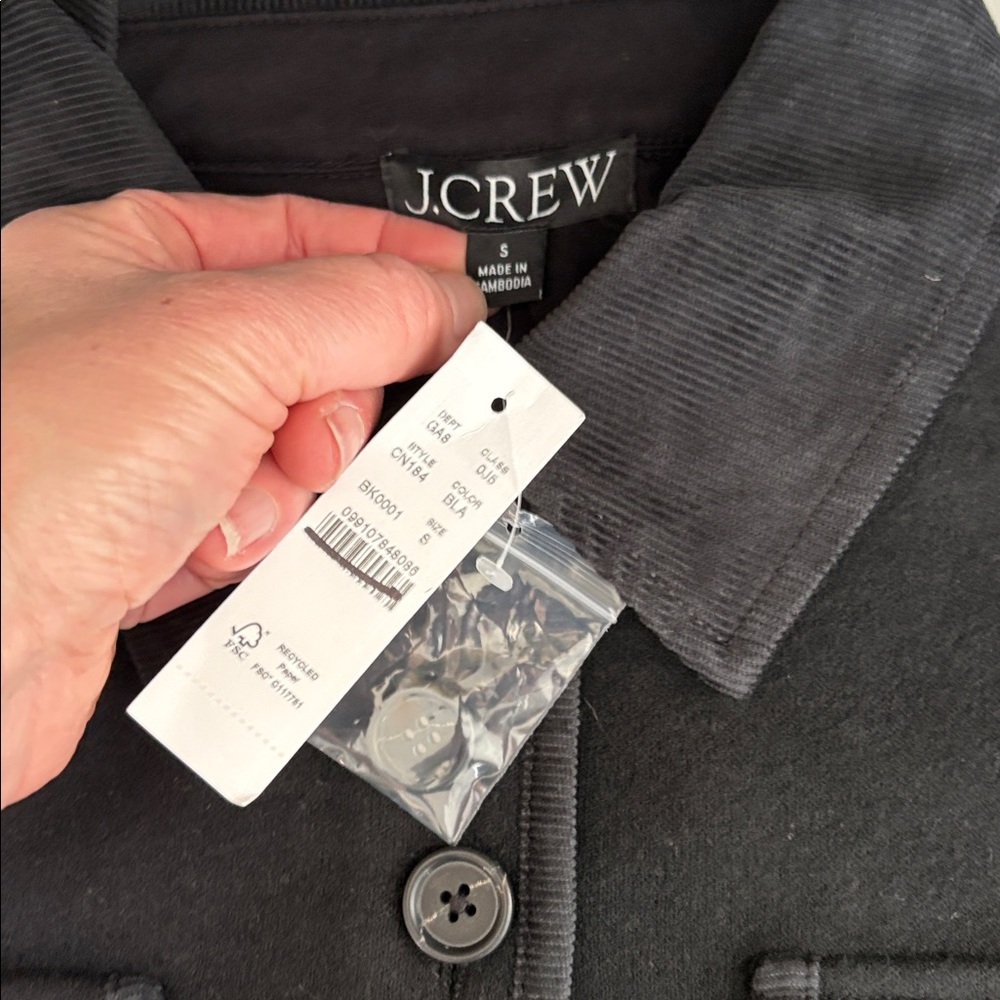 J‎ Crew Knit jacket in wool blend Small Black - Picture 6 of 7